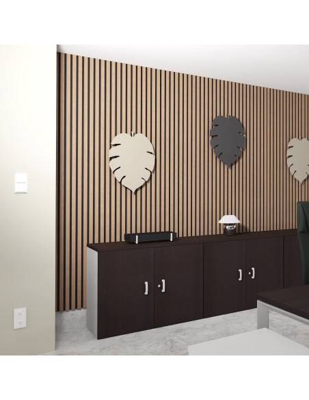 armoire de bureau avec portes battantes de 82cm de hauteur mobel linea coloris wengué