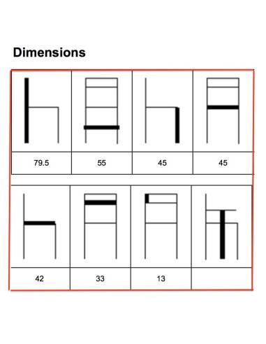 dimensions Chaise-empilable