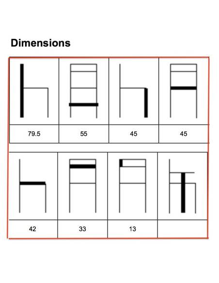 dimensions Chaise-empilable