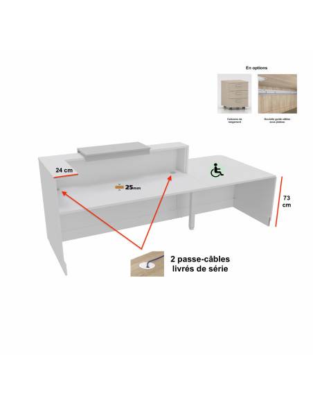 vue arrière banque d'accueil delta