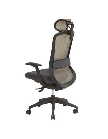 fauteuil manager avec dossier et appui tete filet