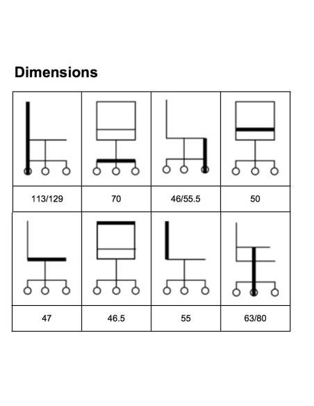 dimensions fauteuil de bureau busy sitek