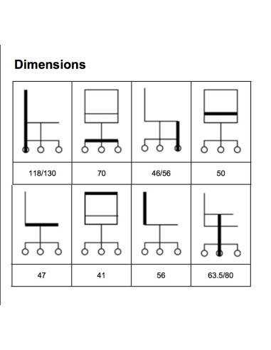 dimensions fauteuil ergonomique star - sitek