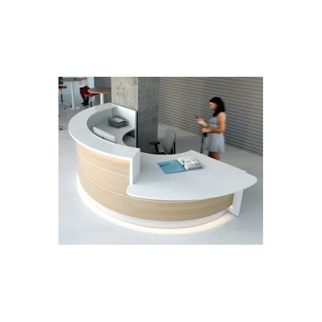 Banque d’accueil courbe bi-colore modèle Valde - MDD