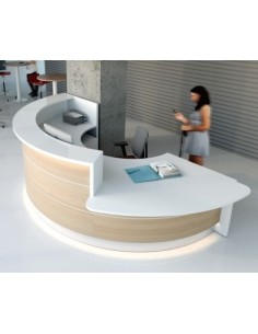 Banque d’accueil courbe bi-colore modèle Valde - MDD