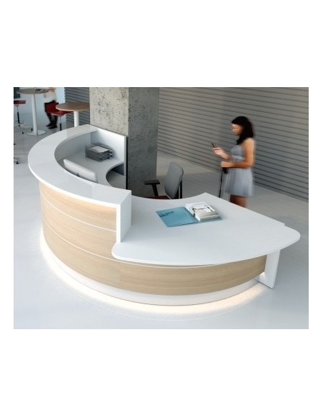 Banque d’accueil courbe bi-colore modèle Valde - MDD