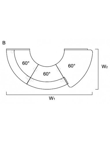 Banque d’accueil courbe avec façade de couleur modèle Valde - MDD