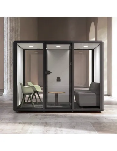 cabinet insonorise pour bureau open space - coworking domus mobel linea