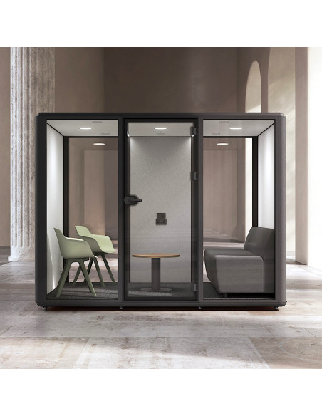 cabinet insonorise pour bureau open space - coworking domus mobel linea