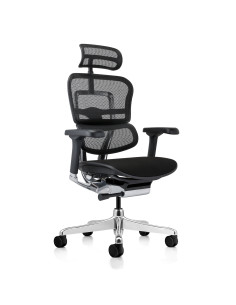 siège ergonomique en resille avec accoudoirs assise et dossier resille noire