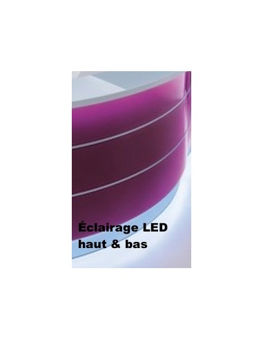 Bureau d’accueil Valde en forme de vague version haute - MDD