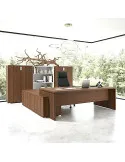 Bureau monochrome TAK avec rangement intégré - Mobel Linea