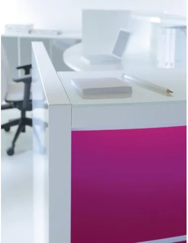 Bureau d’accueil Valde en forme de vague version haute - MDD