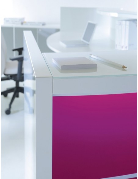 Bureau d’accueil Valde en forme de vague version haute - MDD