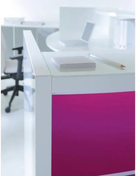 Bureau d’accueil Valde en forme de vague version haute - MDD