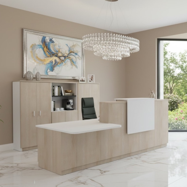 comptoir-droit-pmr-gauche-delta-mobellinea-coloris-acacia-clair-plateau-blanc-rehausse-led-blanche