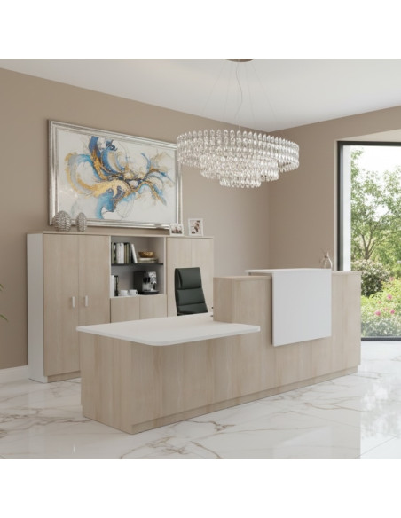 comptoir-droit-pmr-gauche-delta-mobellinea-coloris-acacia-clair-plateau-blanc-rehausse-led-blanche