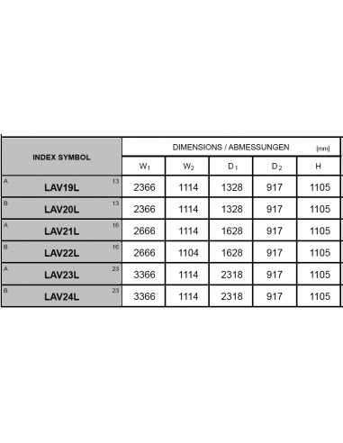 Banque d’accueil droite modèle Valde avec accès pour personnes à mobilité réduite.
