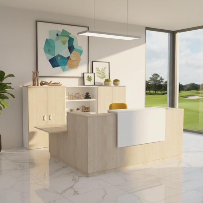 banque-accueil-angle-1-personne-pmr-gauche-delta-mobel-linea-coloris-acacia-clair-facade-lumineuse-blanche