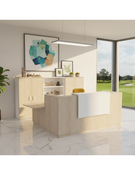 banque-accueil-angle-1-personne-pmr-gauche-delta-mobel-linea-coloris-acacia-clair-facade-lumineuse-blanche