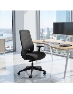 Fauteuil de bureau ergonomique Prisma avec dossier en maille 3D et accoudoirs 3D