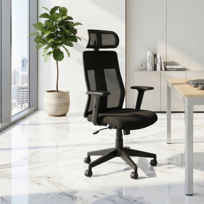 fauteuil-bureau-mobel-linea-ergonomique-noir-resille-appui-tete