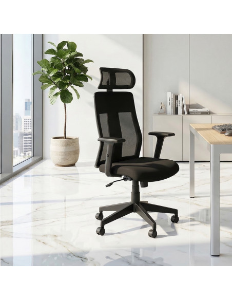 fauteuil-bureau-mobel-linea-ergonomique-noir-resille-appui-tete