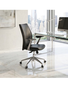 fauteuil-direction-mobel-linea-vic-noir-cuir-accoudoirs-chromes