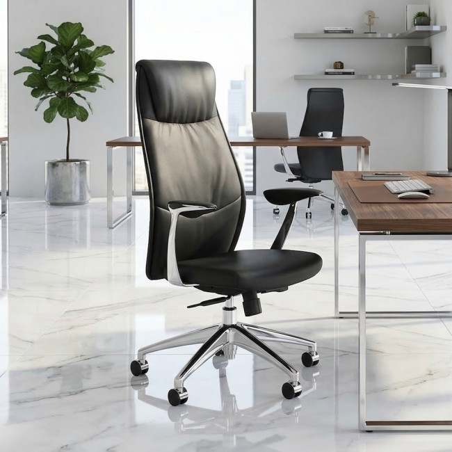 fauteuil-direction-haut-dossier-cuir-noir-mobellinea-vic