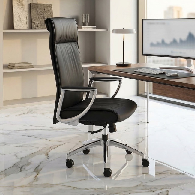 fauteuil-direction-cuir-noir-sitek-stanley-accoudoirs-chromes