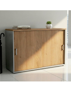 armoire-basse+de-bureau-mobel-linea-portes-coullissante-fermeture-serrure