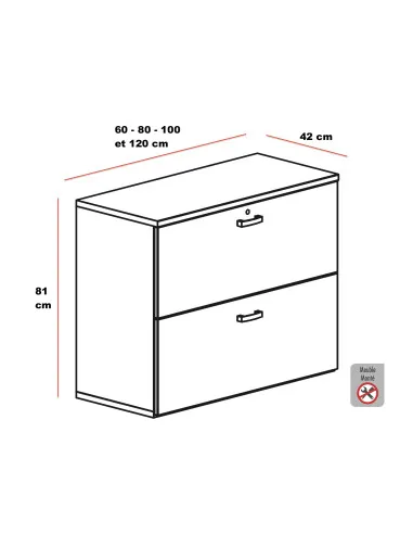 dimensions-meuble-2-tiroirs-dossiers-suspendus-mobel-linea