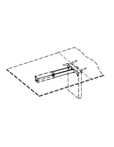 goulotte guide câbles horizontale pour table de réunion X3 - Quadrifoglio