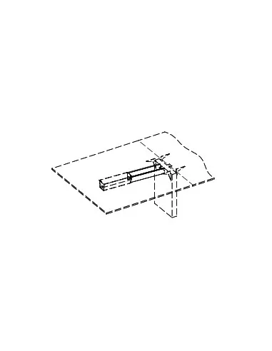 goulotte guide câbles horizontale pour table de réunion X3 - Quadrifoglio