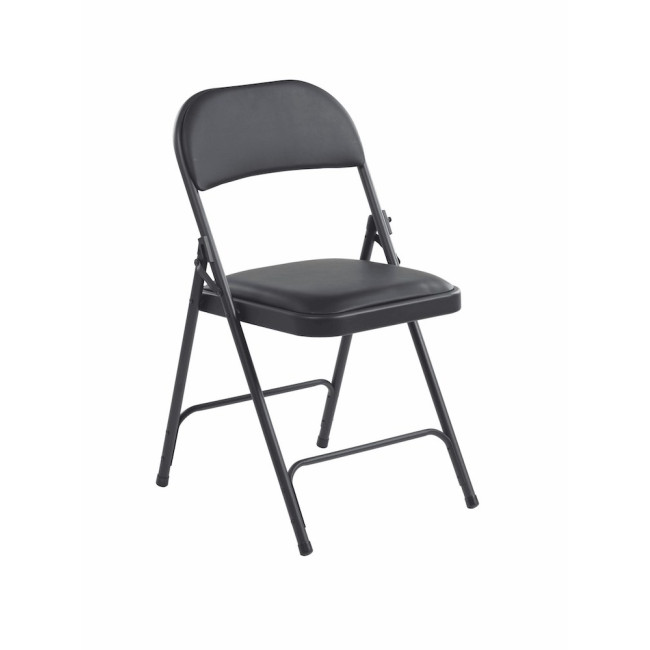 Chaise pliante rembourrée noire LINA par Bureau-Seat
