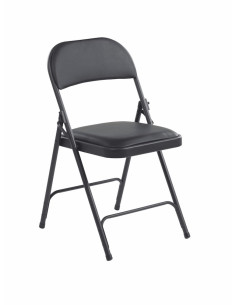 Chaise pliante rembourrée noire LINA par Bureau-Seat