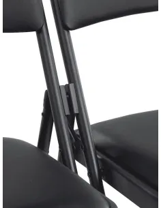 Chaise pliante rembourrée noire LINA par Bureau-Seat 2