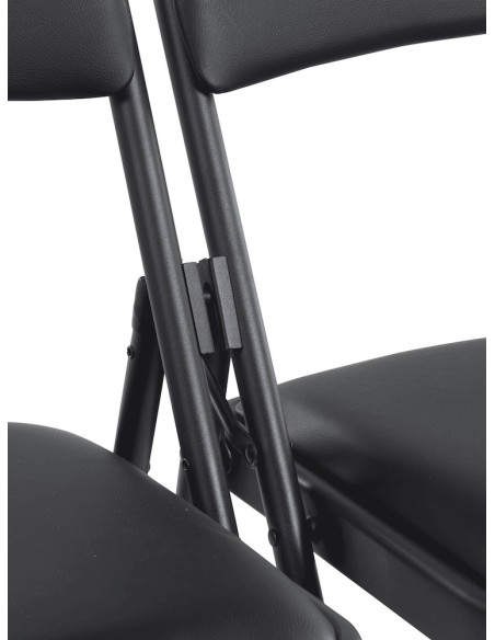 Zoom sur le système de fixation et d'accroche de la chaise pliante LINA