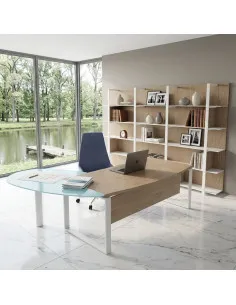 bureau-manager-mixte-bois-verre-goutte-eau-x-time-quadrifoglio-eucalyptus-retour-droite 2
