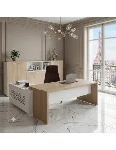bureau-manager-T45-quadrifoglio-meuble-retour-droite-coloris-orme-blanc