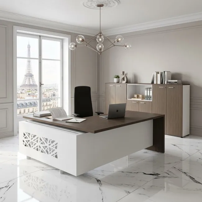 bureau-manager-t45-quadrifoglio-retour-droite-design-coloris-eucalyptu-blancs