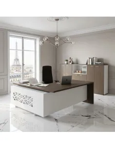 bureau-manager-t45-quadrifoglio-retour-droite-design-coloris-eucalyptu-blancs