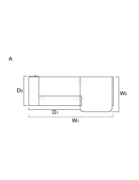 Banque d’accueil Valde droite avec meuble de rangement intégré - MDD