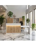 Bureau d'accueil PMR 1 personne Eira avec option LED - Mobel Linea