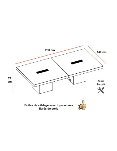 dimensions-table-reunion-t45-quadrifoglio-8-10-personnes