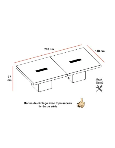 dimensions-table-reunion-t45-quadrifoglio-8-10-personnes