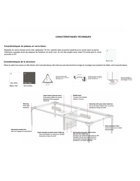 carateristiques-techniques-table-reunion-x8-quadrifoglio-forme-rectangulaire