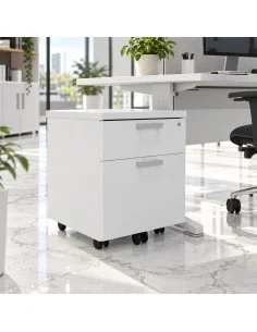 caisson mobile 2 tiroirs Mobellinea colors blanc