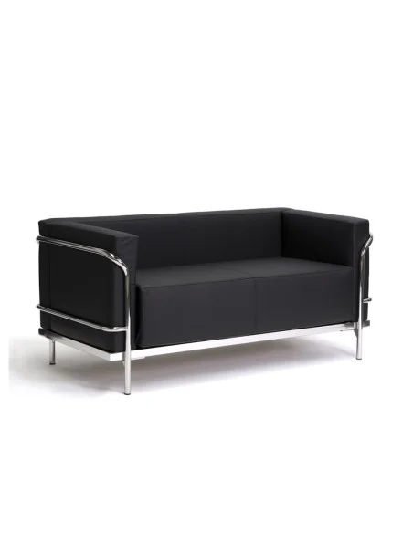 canape-design-cuir-noir-2-places-attente-entreprise