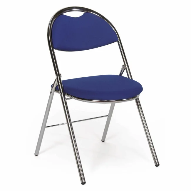 chaise-pliante-azar-act-tissu-bleu-pied-chrome